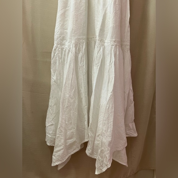 Arizona Jean Co White Eyelet Maxi Peasant Dress – Puff Sleeve Boho Style - Picture 7 of 7
